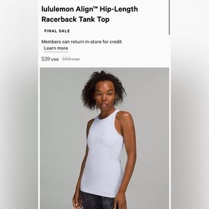 Lululemon align tank top